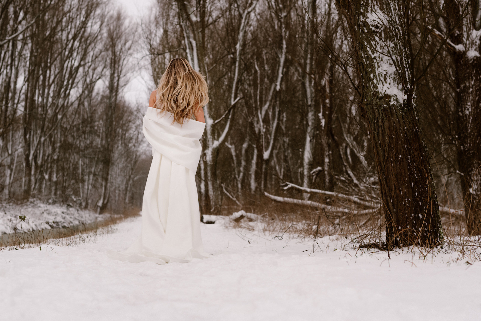 Winterbruiloft, trouwen in de sneeuw, Delftse Hout