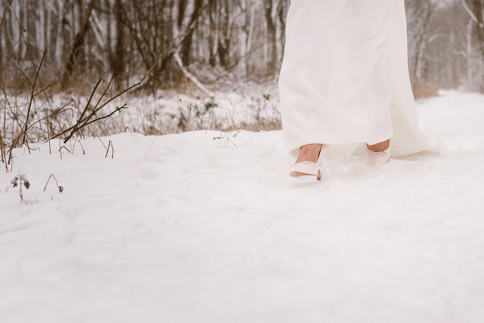 Winterbruiloft, trouwen in de sneeuw, Delftse Hout